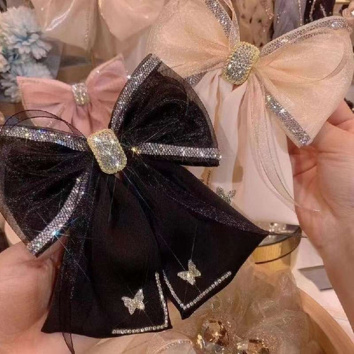 پاپیون فرانسوی حریرساتن نگین دار