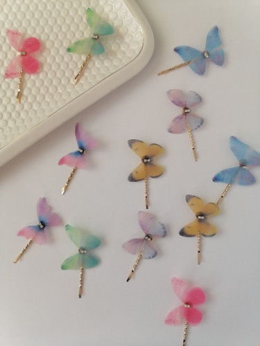 سنجاق مو پروانه حریر