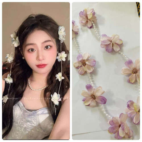 پک دو عددی ریسه مو شکوفه یاسی