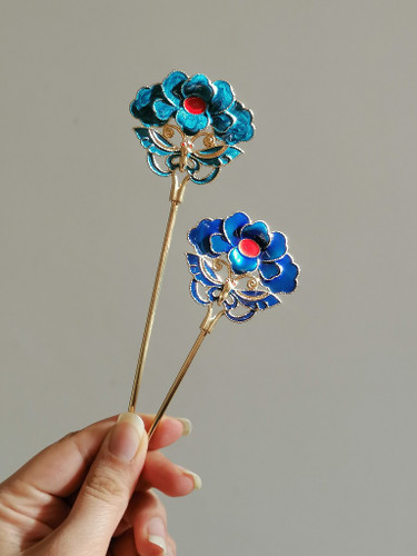 کانزاشی گل پیونی آبی 💙